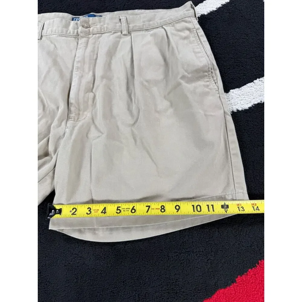 VINTAGE Polo Ralph Lauren Shorts Mens 40x6 Tan Chino Andrew Short Cotton Beach